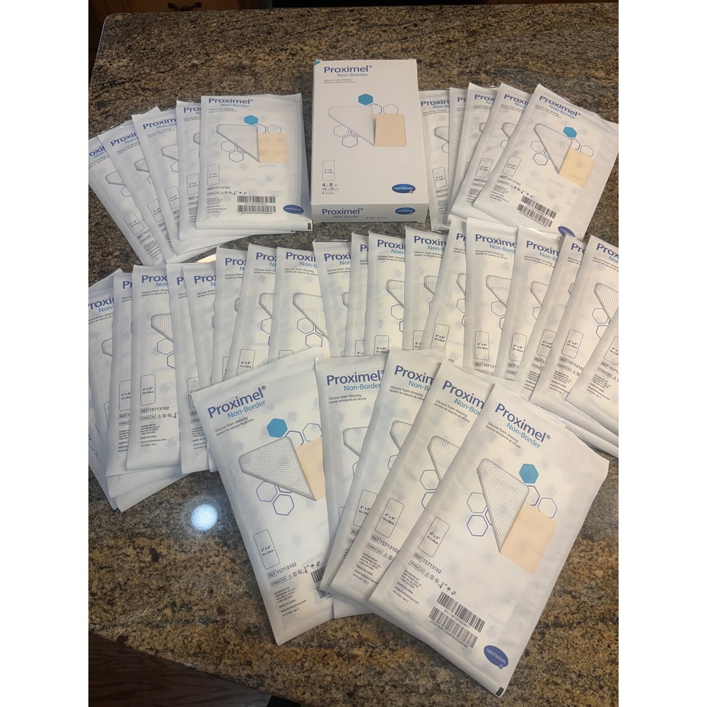 Hartmann Proximel Non-Border Silicone Foam Dressing 4x8 35ct Exp 09/2024‎